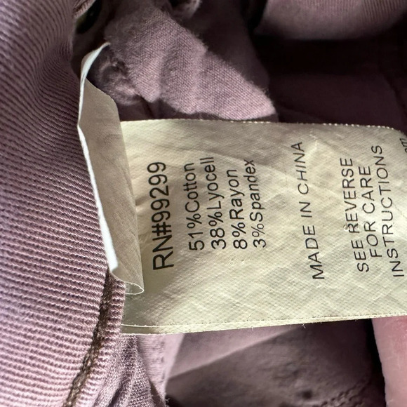 Anthropologie Level 99 Lily Skinny Straight Mauve/Purple Size 30 Petite - Picture 7 of 10